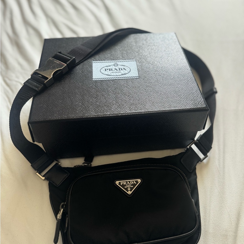 Prada Black Crossbody Bag Nylon Compact Design